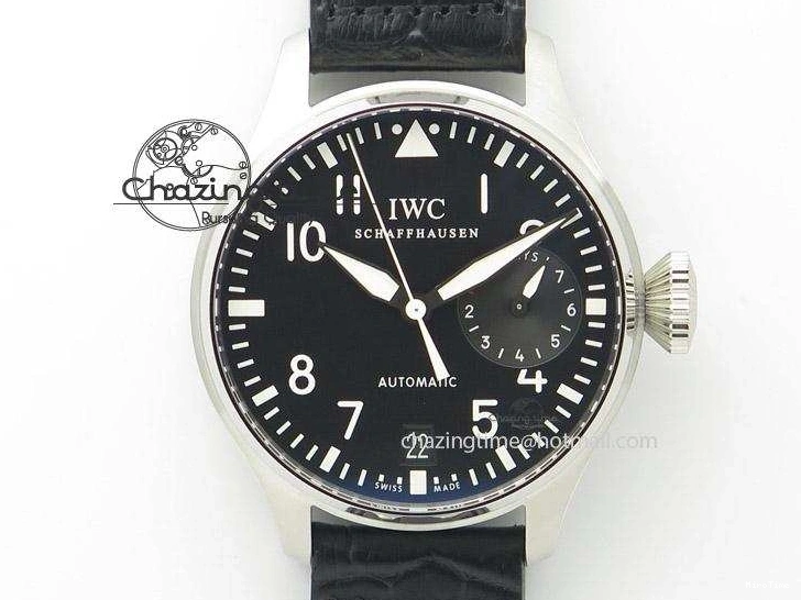 MIROTIME 0219 Timeless Big Pilot Real PR IW500901 ZF 1:1 Best Edition On Black Leather Strap A 7340